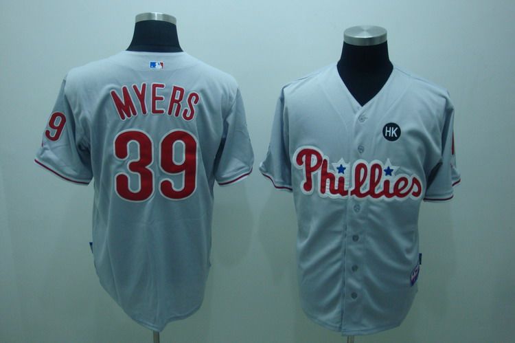 MLB Jersey Philadelphia Phillies 39 MYERS grey Jersey