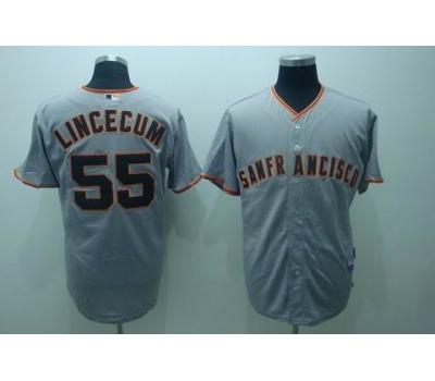 mlb san francisco giants #55 lincecum grey