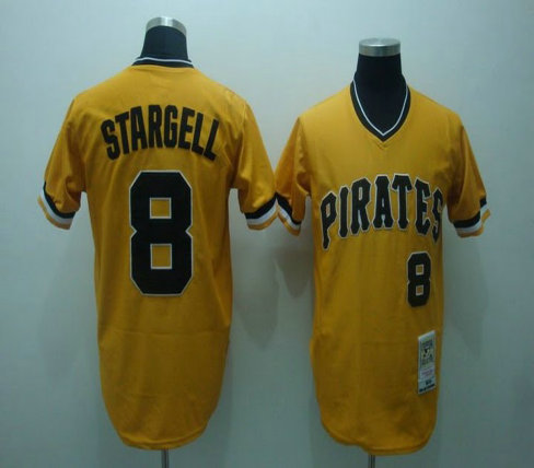 MLB Jerseys Pittsburgh Pirates 8# Willie Stargell Yellow