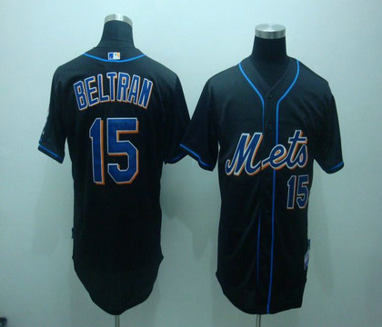 mlb new york mets 15# Beltran black jerseys