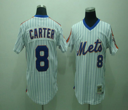 mlb new york mets 8# Carter white jerseys