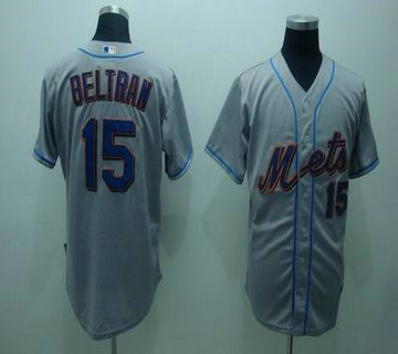 mlb new york mets #15 beltran grey(cool base)