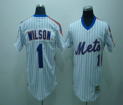 mlb new york mets 1# Milson white jerseys