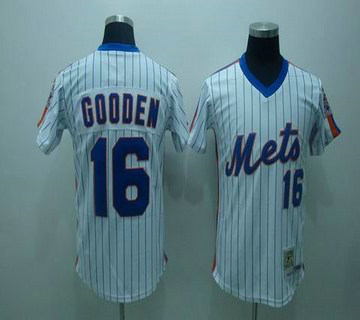 mlb new york mets #16 gooden m&n white(blue