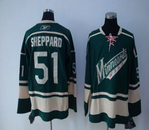 NHL jerseys Minnesota Wild 51# SHEPPARD green