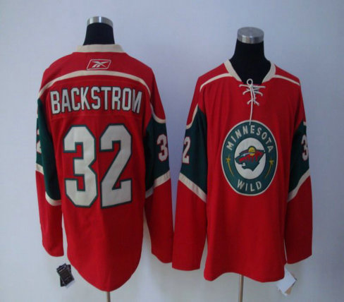 NHL jerseys Minnesota Wild 32# BACKSTROM red jerseys