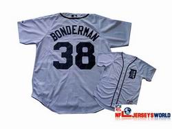 MLB Majestic Detroit Tigers 38 Bonderman White Jerseys