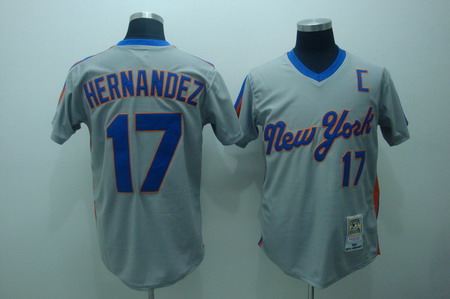 New York Mets 17 Keith hernandez Grey Jerseys Mitchellandness