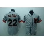 San Francisco Giants #22 clark jerseys m&n grey