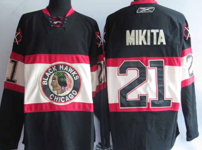 NHL  Chicago Blackhawks 21# Mikita black