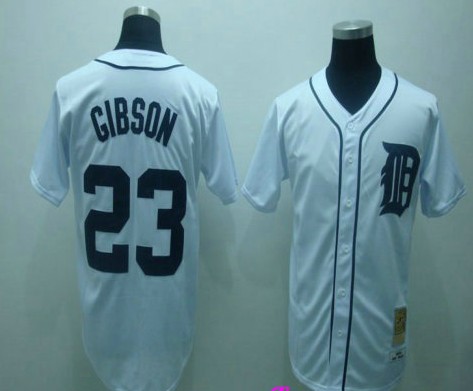 MLB Jersey Detroit Tigers #23 GIBSON Home Jerseys