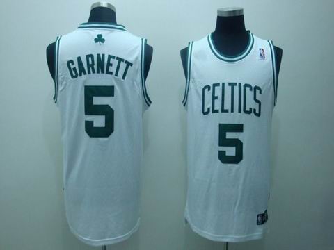 boston celtics #5 garnett whtie(special edition)