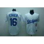 mlb los angeles dodgers #16 ethier white