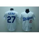 mlb los angeles dodgers #27 kemp white