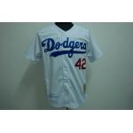 mlb los angeles dodgers #42 robinson m&n white