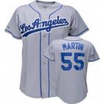 mlb los angeles dodgers martin #55 grey