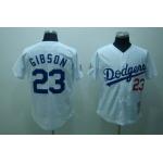 mlb los angeles dodgers #23 gibson m&n white