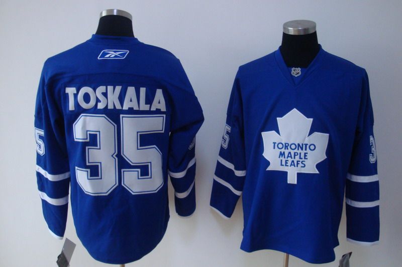 RBK NHL Jerseys Pittaburgh Toronto Maple Leafs 35# Toskala blue