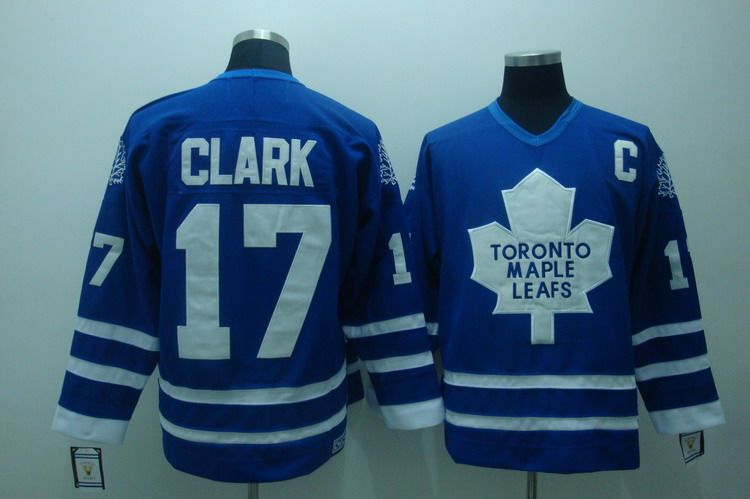 RBK NHL Jerseys Pittaburgh Toronto Maple Leafs 17# Clark blue