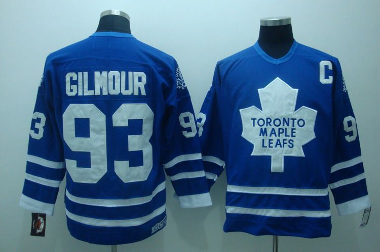 RBK NHL Jerseys Pittaburgh Toronto Maple Leafs 93# Gilmour blue