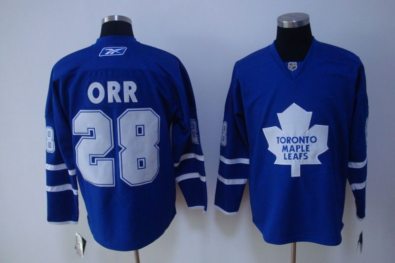 RBK NHL Jerseys Pittaburgh Toronto Maple Leafs 28# Orr blue