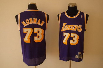Los Angeles Lakers 73 RODMAN purple SWINGMAN jerseys Los Angeles Lakers 73 RODMAN purple SWINGMAN jerseys
