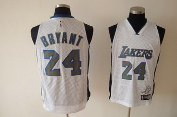 Los Angeles Lakers 24 Bryant white SWINGMAN jersey