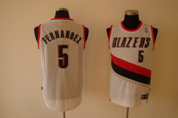 Portland Trail Blazers 5 Fernandez white SWINGMAN jerseys