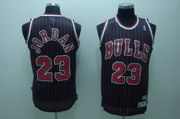 Chicago Bulls 23 jordan Black red strip SWINGMAN jerseys