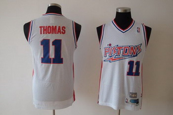 Detroit Pistons 11 THOMAS white SWINGMAN jerseys Detroit Pistons 11 THOMAS white SWINGMAN jerseys