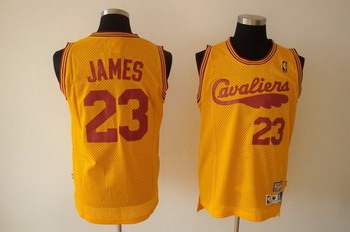 Cleveland CAVALIERS 23 LEBRON JAMES orange SWINGMAN jerses