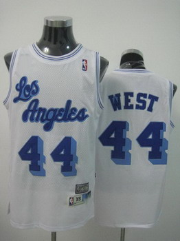 Los Angeles Lakers 44 WEST white swingman jerseys Los Angeles Lakers 44 WEST white swingman jerseys