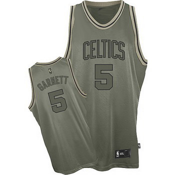 Boston Celtics 5 Kevin Garnett Field Issue Swingman Jersey