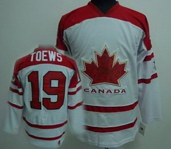 Ice Hockey 2010 OLYMPIC Team Canada 19 TOEWS white jersey