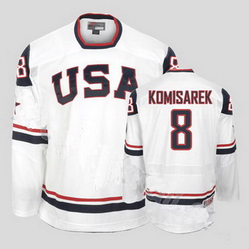 2010 Olympic Team USA 8 Mike Komisarek Stitched Replithentic White Jersey 2010 Olympic Team USA 8 Mike Komisarek Stitched Replithentic White Jersey