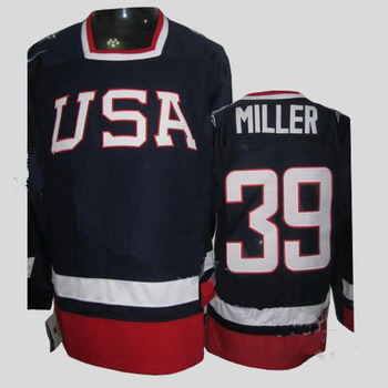 2010 Olympic Team USA 39 Ryan Miller Stitched Replithentic Blue Jersey 2010 Olympic Team USA 39 Ryan Miller Stitched Replithentic Blue Jersey