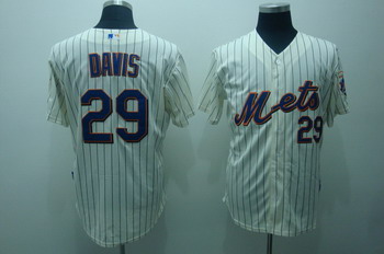 New York Mets 29 IKe davis Cream Jerseys