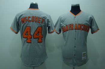 San Francisco Giants 44 McCovey Grey Jerseys Mitchell and ness