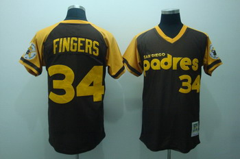 ROLLIE FINGERS San Diego Padres 1978 Cooperstown Throwback Brown Jersey