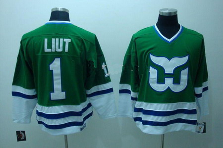 Hartford Whalers 1 Mike Liut Green Hockey Jerseys Hartford Whalers 1 Mike Liut Green Hockey Jerseys