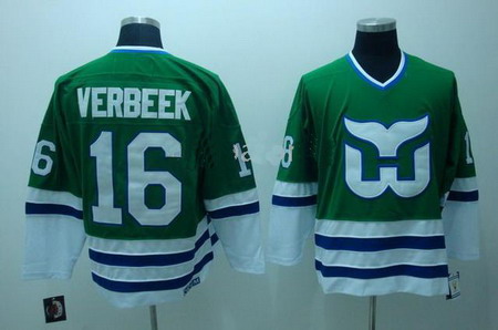 Hartford Whalers 16 Verbeek Green Color CCM Hockey Jerseys Hartford Whalers 16 Verbeek Green Color CCM Hockey Jerseys