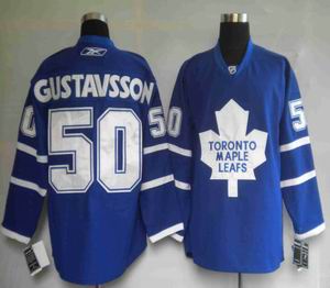 Pittaburgh Toronto Maple Leafs 50# GUSTAVSSON blue