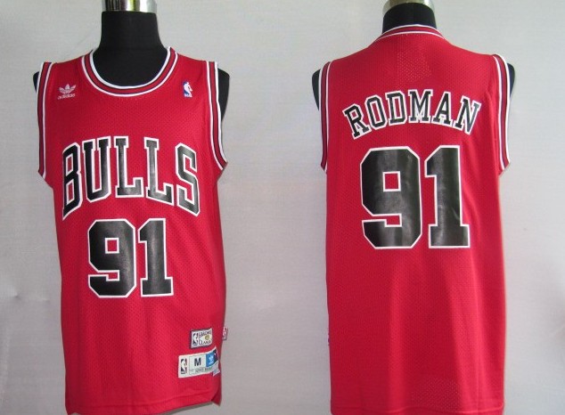 NBA Jersey Chicago Bulls 91# RODMAN red [SWINGMAN