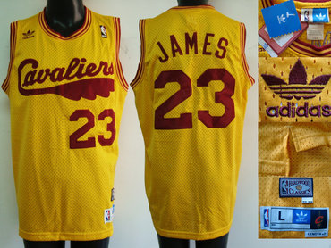 Cleveland Cavaliers #23 LeBron James Swingman Yellow Jersey