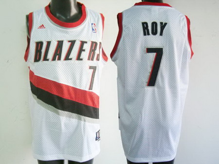Portland Trail Blazers 7 Roy white jerseys