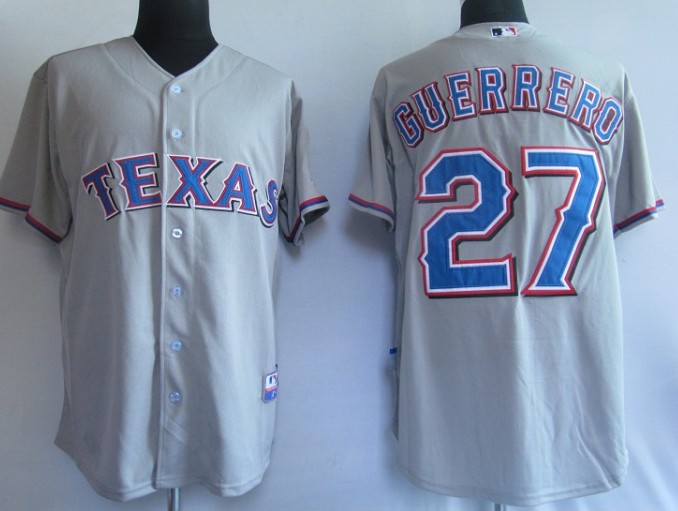 MLB Jerseys Texans 27# Guerrero Grey