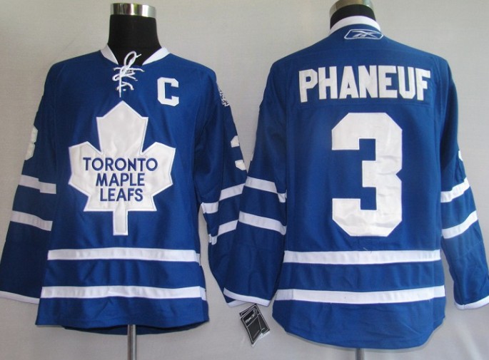 NHL Jerseys Pittaburgh Toronto Maple Leafs 3# Phaneuf blue C