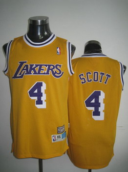 Los Angeles Lakers 4 Scott Yellow Swingman Jerseys