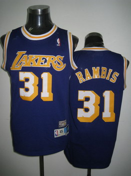 Los Angeles Lakers 31 Rambis Purple Swingman Jerseys