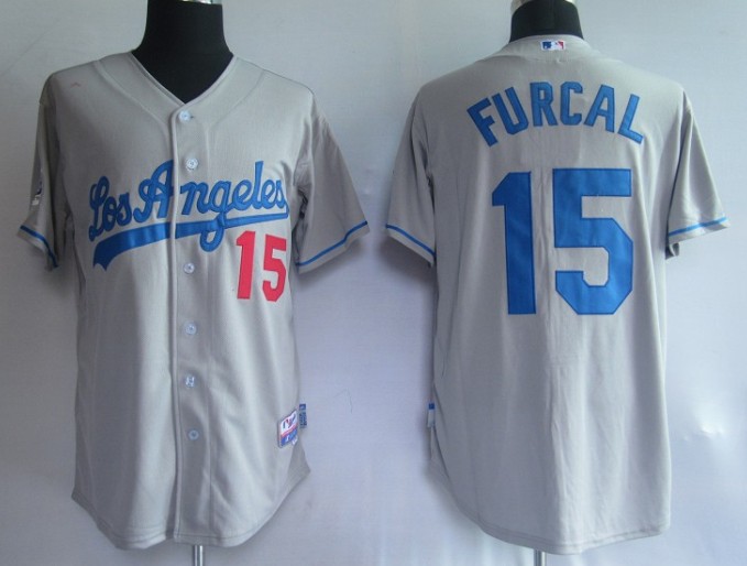 MLB Jerseys Los Angeles Dodgers 15# Furcal Grey